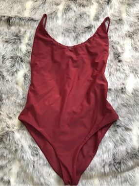 Jade Women's One-Piece Swimsuit in Burgundy